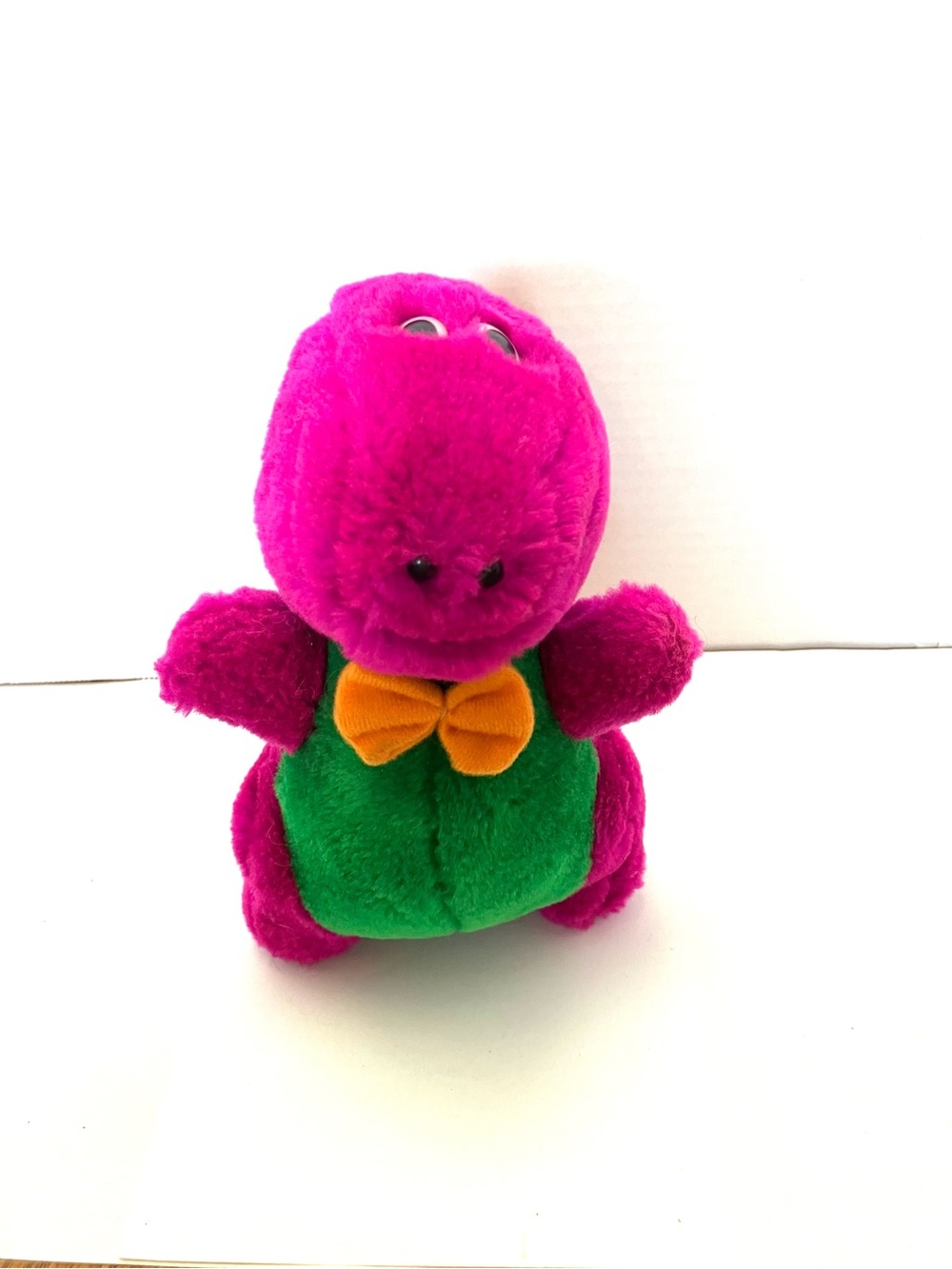 Goffa 7in Barney Purple Dinosaur Plush Wearing Bow Tie